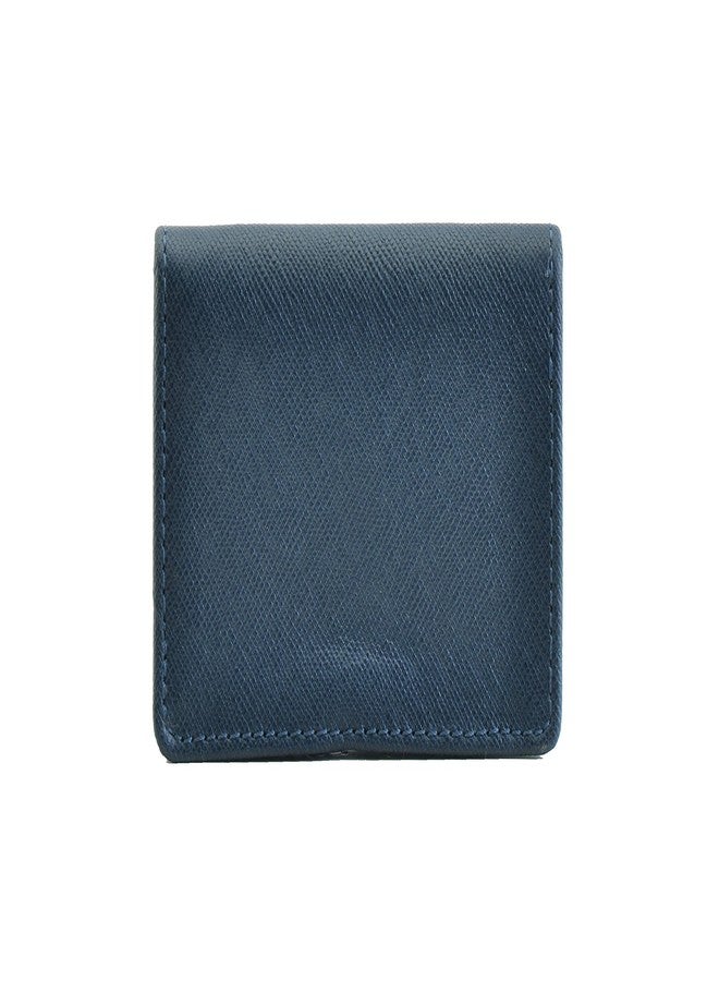 MANDAVA Safiano Genuine Leather Dark Blue Unisex Card Holder - Image 3